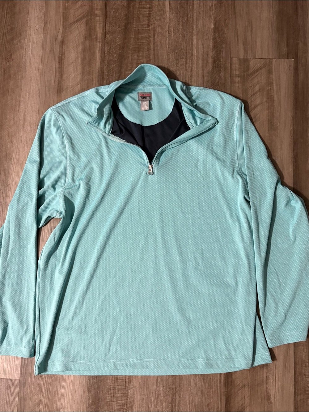 Falcon Point Light Aqua Quarter-Zip Women’s Pullover Sweater - Size XL